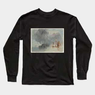 A Chasse-Marree and Other Vessels under a Cloudy Sky, 1826-28 Long Sleeve T-Shirt